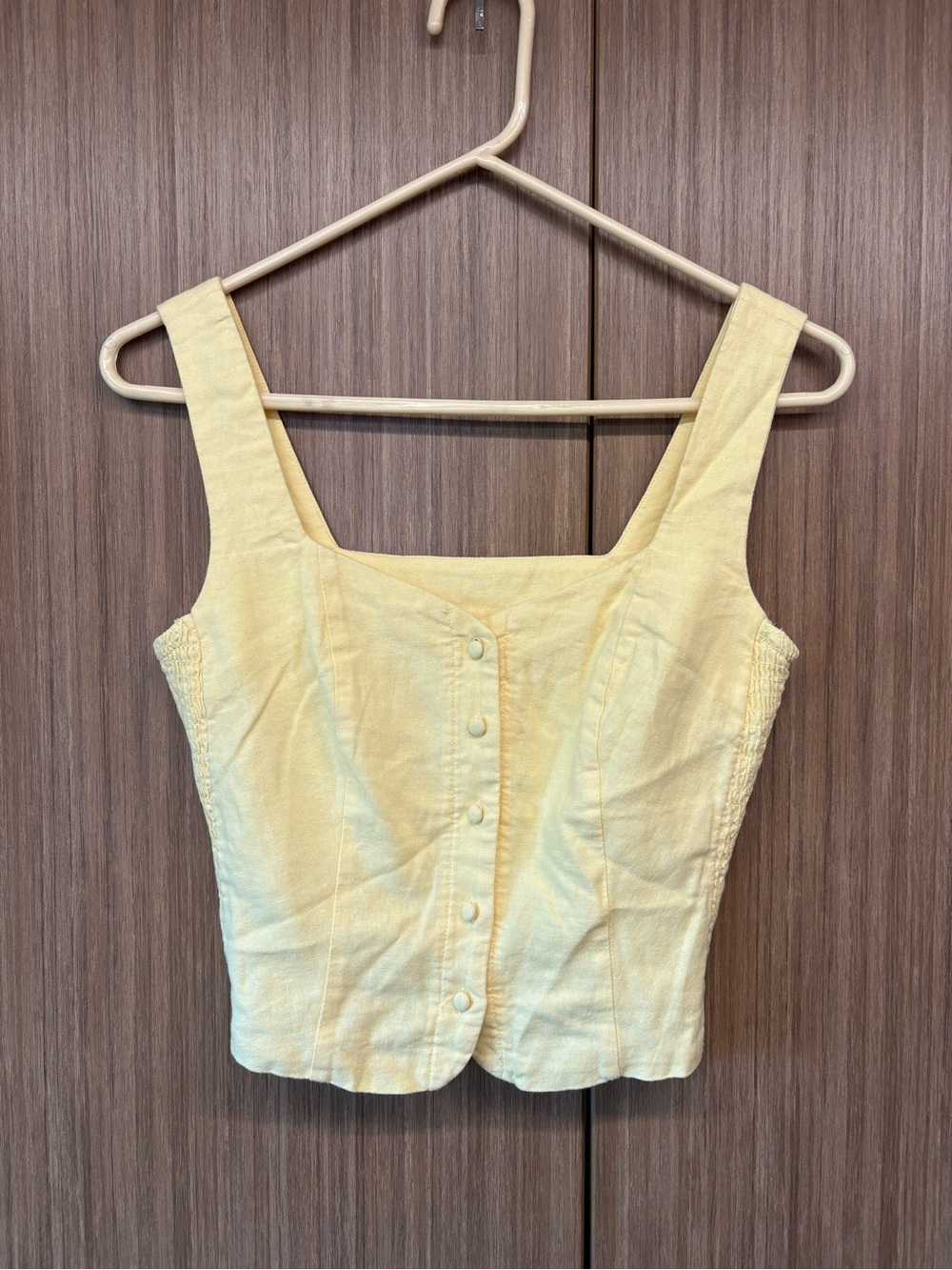 Old Navy Yellow Linen-Blend Skirt and Tank Blouse Set - Picture 2 of 7